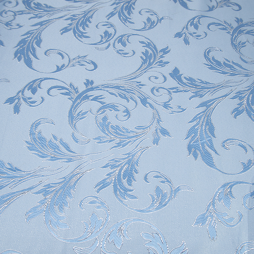 Портьерная ткань с люрексом 150 см на отрез Х7187 цвет 3 голубой вензель фото 4