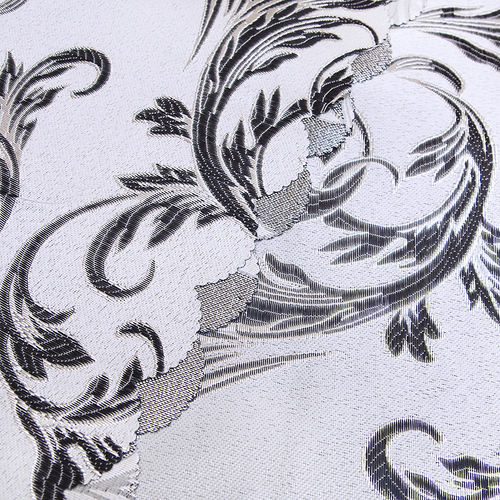Портьерная ткань с люрексом 150 см Х7187 цвет 12 серый ветка фото 2