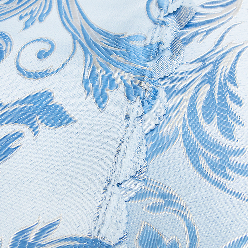 Портьерная ткань с люрексом 150 см Х7187 цвет 3 голубой ветка фото 2