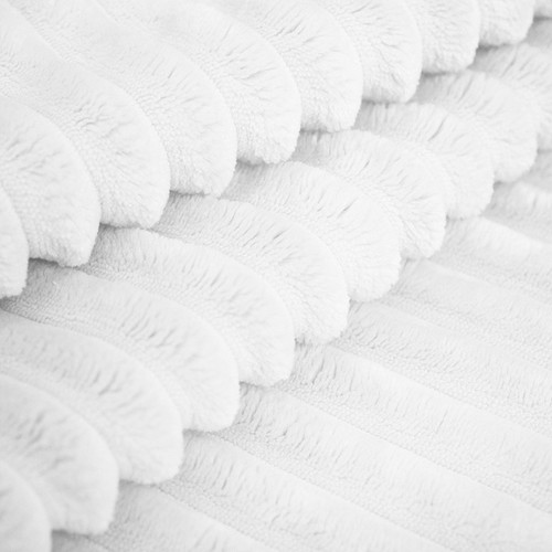 Плюш Минки Полоса Китай 180 см на отрез цвет белый фото 3