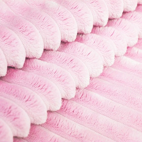 Плюш Минки Полоса Китай 180 см на отрез цвет розовый фото 3