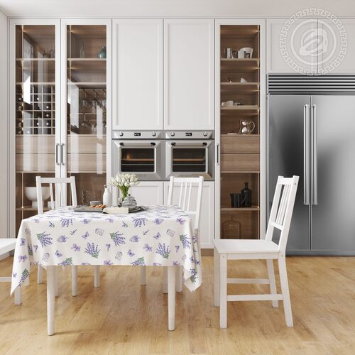 Рогожка 165 гр 150 см АД — 11102-1 Сиреневая дымка скатерть фото 3