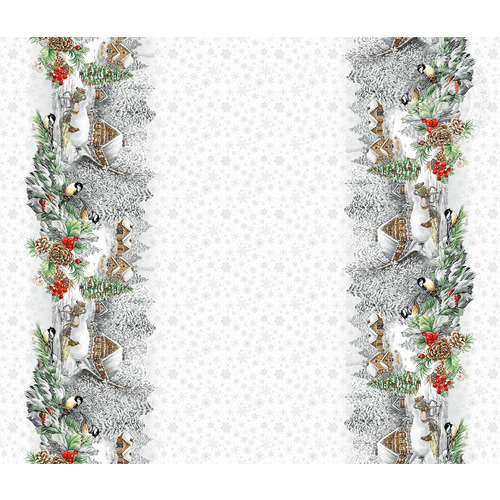 Рогожка 165 гр 150 см АД — 13527-1 Студёная пора скатерть фото 1