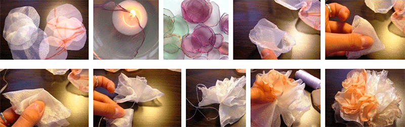 Как сделать простой цветок из ткани