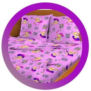 Фиолетовый комплект детского постельного белья